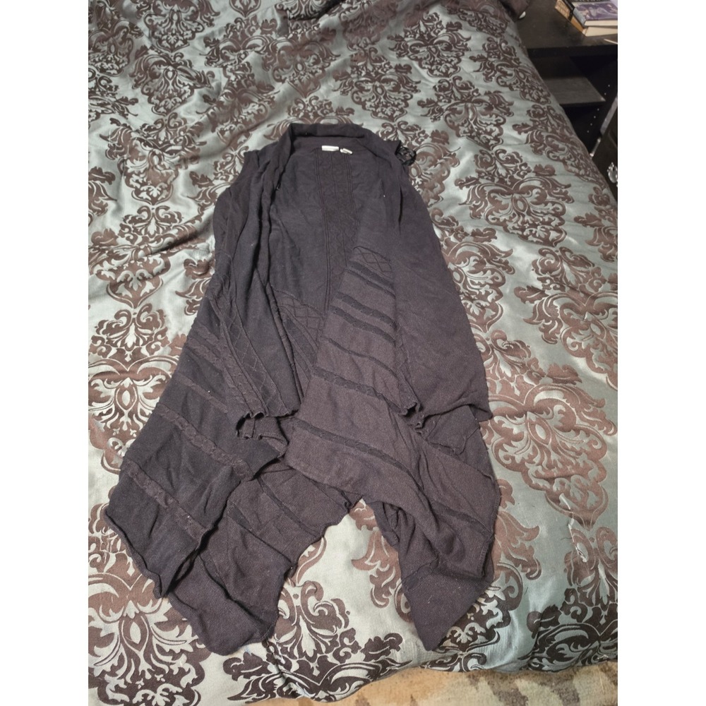 Cato XL Black Sleeveless Cardigan Open Front